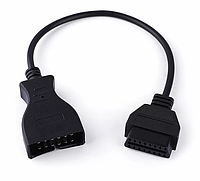 Диагностический переходник 12-pin gm на obd-2 16 pin для daewoo Ланос sens , ваз