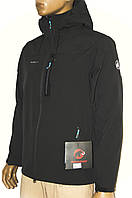 Куртка спортивная мужская SoftShell Mammut №1833 черный, XL