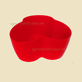 Вазон "Кактусник" на 3 рослини Червоний