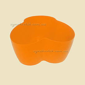 Вазон "Кактусник" на 3 рослини Помаранчевий