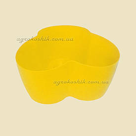 Вазон "Кактусник" на 3 рослини Жовтий