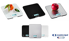 Кухонні ваги цифрові Concept Premium (Оригінал) Черехія до 15 кг чорні/білі/сірі