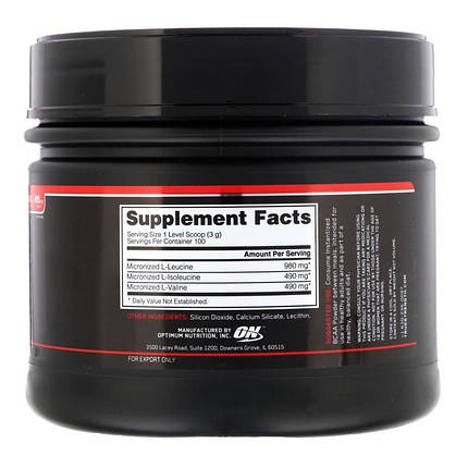 Бцаа Optimum Nutrition Instantized BCAA Powder Unflavored 100 порц., фото 3