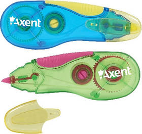 Коректор стрічковий 5ммх5м 7006-02А зелено-рожевий Axent, Німеччина