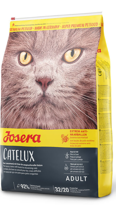 Josera Catelux 2 кг-сухий корм для кішок з качкою та картоплею