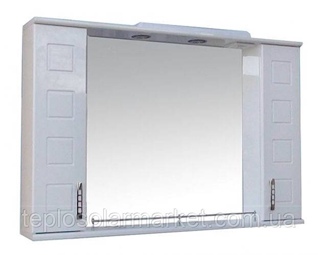 Зеркало для ванной комнаты с 2 пеналами и подсветкой Кватро 105 - фото 1 - id-p117464289