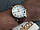 Чоловічий механічний годинник Winner Cartier. Класичні наручні годинники на ремінці з відображенням дати, фото 6