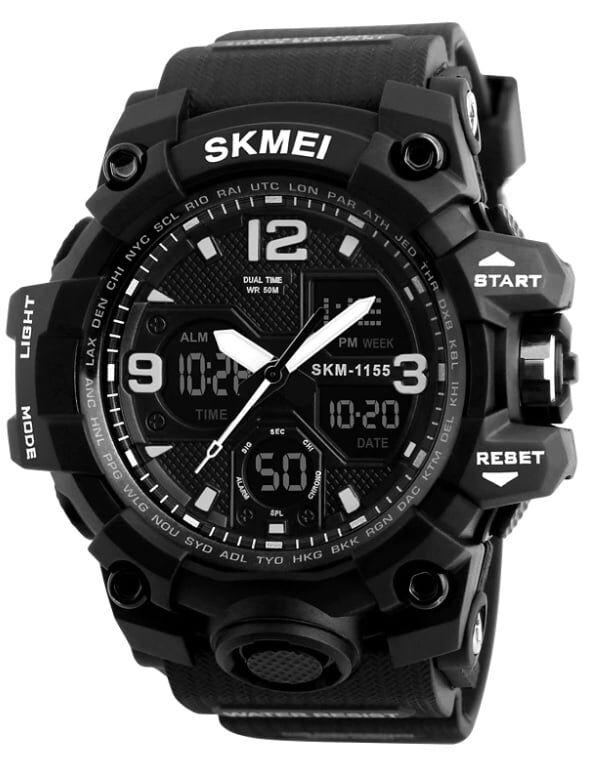 Мужские наручные часы Skmei 1155 Hard. Противоударные и водонепроницаемые спортивные часы, фото 1
