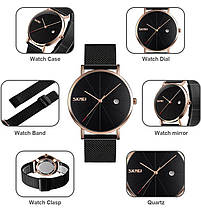 Оригінальні наручні годинники Skmei 9183 Tiger Black black / Silver Blue / Black Gold / Silver Black, фото 2
