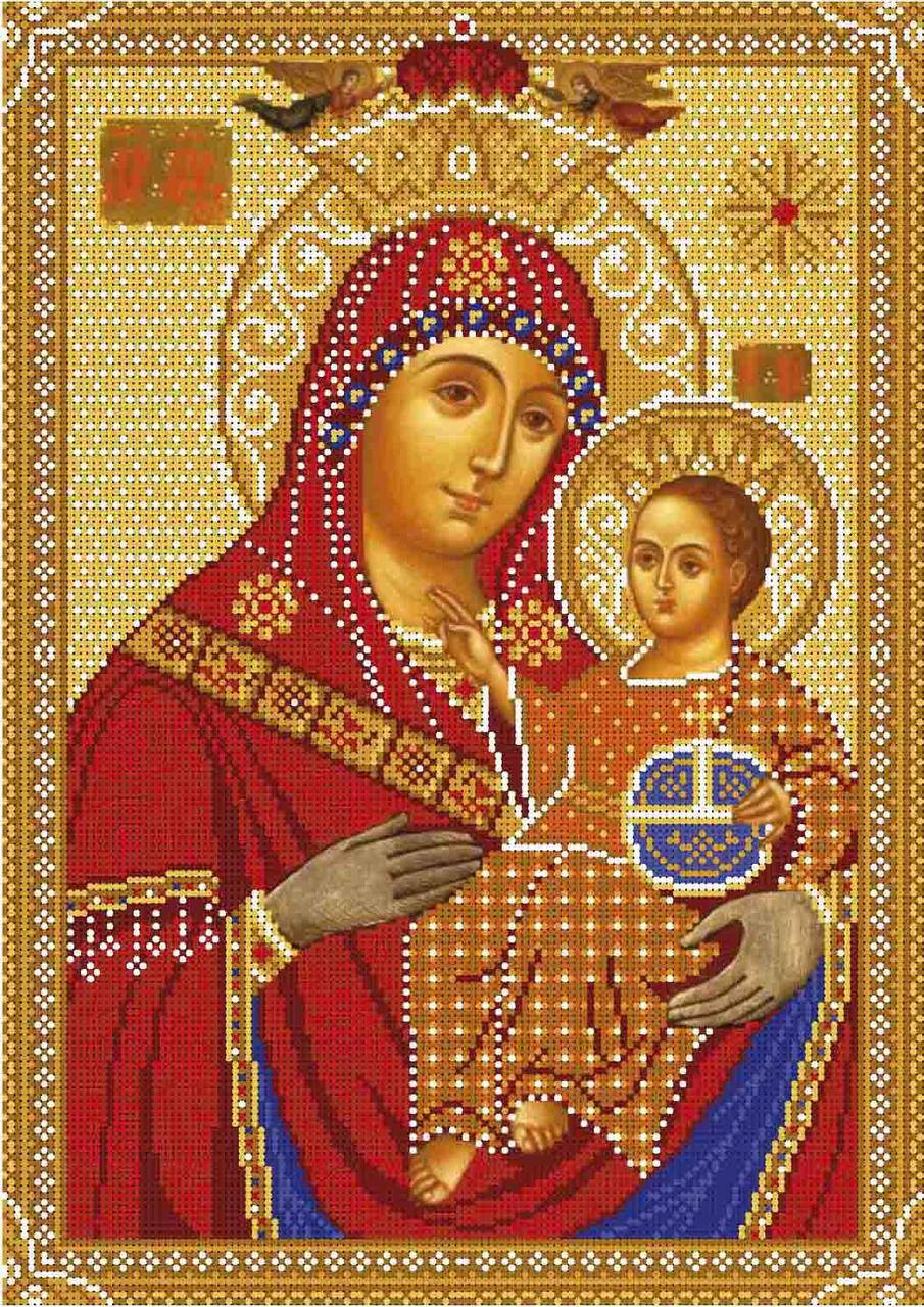 Схема вишивкі бісером на габардині Образ богородиці Вифлеємська А3-И-546