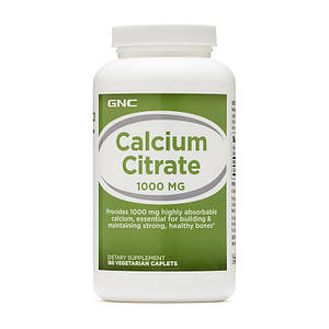 Цитрат кальцію GNC Calcium Citrate 1000 180 veg caplets