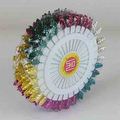 Шпильки пелюстки для творчості декору кольорові 360шт 5см ціна за упак.