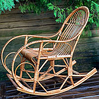 Крісло-гойдалка плетене з лози з підставкою для ніг (бездотна доставка)