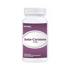 Бета Каротін (Вітамін А) GNC Beta-Carotene 6 100 softgels