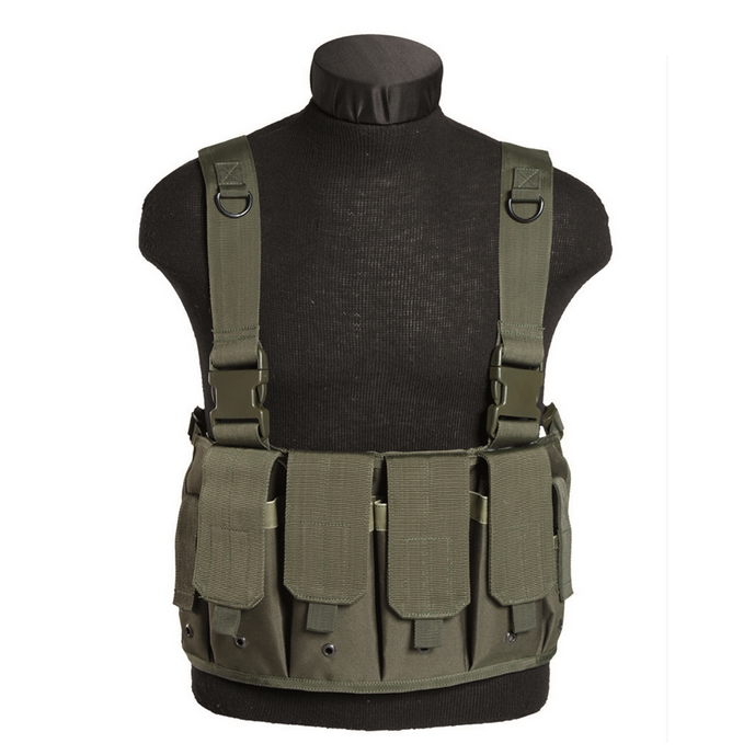 Розвантажувальний жилет (нагрудник) CHEST RIG на 6 кишень олива