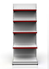 Стелаж торговий приставний 2350х600 мм, металевий стелаж Рістел, стелаж для взуття, стелаж для квітів, білий стелаж, торговий