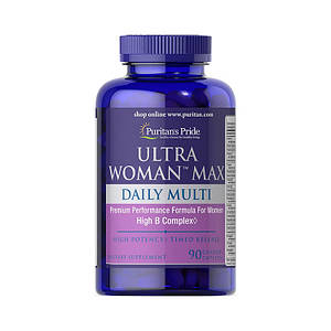 Вітаміни для жінок Puritan's Pride Ultra Woman Max Daily Multi 90 caplets