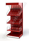 Кондитерський стелаж 2350х1200 мм, приставний стелаж Рістел, стелаж торговий для печива, стенд для цукерок, стійка для приправ, фото 7