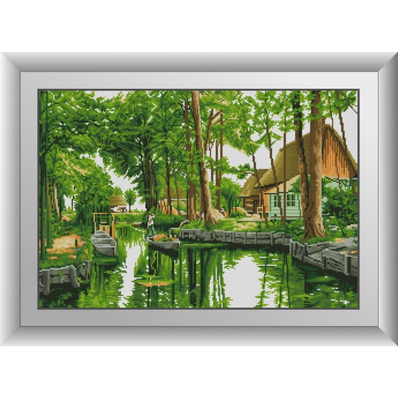 Алмазна мозаїка Будинок в лісі Dream Art 30876 (47 x 69 см)