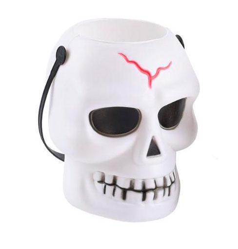 Світний і змінний череп оригінальне відро для цукерок декор для Гелловіна