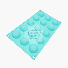 Силіконова форма — Напівсфера — 15 комірок
