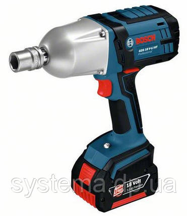 Акумуляторний ударний гайковерт BOSCH GDS 18 V-LI HT Professional, L-BOXX, фото 2