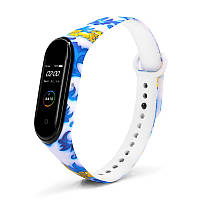 Браслет для Xiaomi Mi Band 3 / 4 Blue Gold Ornament