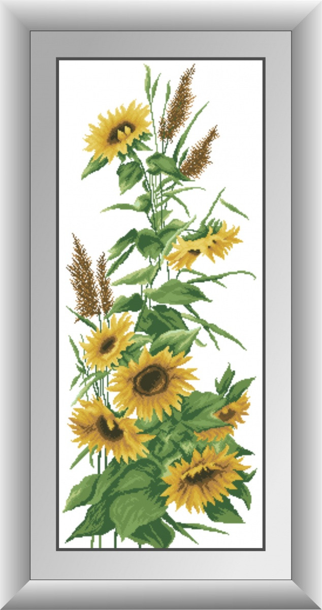 Набір алмазної мозаїки Панель соняшників Dream Art 30888 (44 x 104 см)