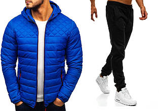 Куртка демісезонна + Штани + ЗНИЖКА Asos Hot x blue Комплект чоловічий повсякденний весняний осінній синій
