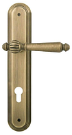 Ручка дверна на планці під ключ Fimet Michelle матова бронза (Італія)