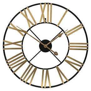 Годинник настінний металевий у стилі лофт — Milano gold 60 cm, фото 1