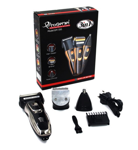 Тример для стриження волосся й бороди ProGemei GM-595, фото 1
