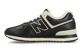 Напівчеревики чоловічі New Balance 574wne з хутром чорний, фото 3