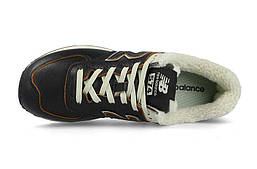 Напівчеревики чоловічі New Balance 574wne з хутром чорний, фото 6