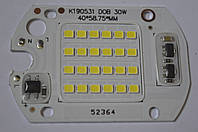 Светодиодная матрица для прожектора с IC драйвером 30 Вт, 6000К, 220 В
