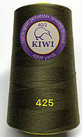 Нитки швейные № 40 (4000 ярдов) KIWI 425 хаки