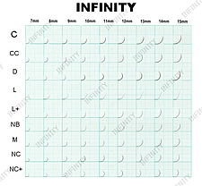 Вії INFINITY Dark Brown L 0.07 Mix 8-12, фото 5