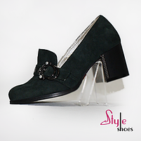Туфлі жіночі замшеві кольору малахіт "Style Shoes", фото 4