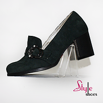 Туфлі жіночі замшеві кольору малахіт "Style Shoes", фото 2