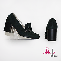 Туфлі жіночі замшеві кольору малахіт "Style Shoes", фото 7