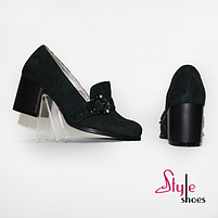 Туфлі жіночі замшеві кольору малахіт "Style Shoes", фото 5