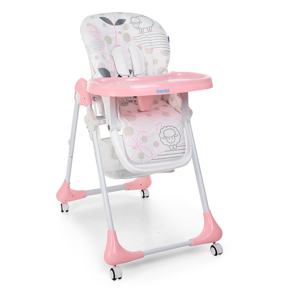 Стілець для годування Bambi M 3233 Рожевий (M 3233 Lamb Light Pink)