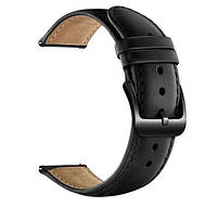 Кожаный ремешок Primo для часов Garmin Vivoactive 3 / Vivomove HR / Forerunner 245/645 - Black