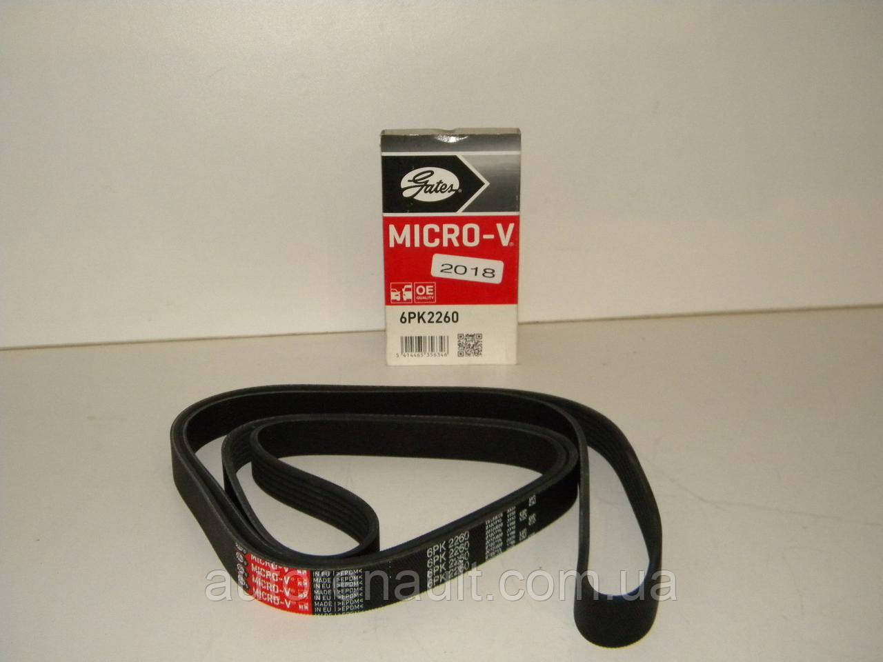 Ремінь генератора Мерседес Спринтер 906 2.2 CDI (ОМ 646) 2006-> GATES (Німеччина) GT6PK2260, фото 1