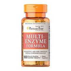 Puritan's Pride Multi Enzyme Formula, Комплекс ензимів (100 таб.)