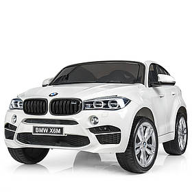 Електромобіль двомісний дитячий BMW Х6 (2 мотори по 120W, USB) JJ2168B Белый