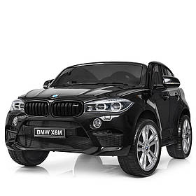 Електромобіль двомісний дитячий BMW Х6 (2 мотори по 45W, USB) JJ2168M Чорний