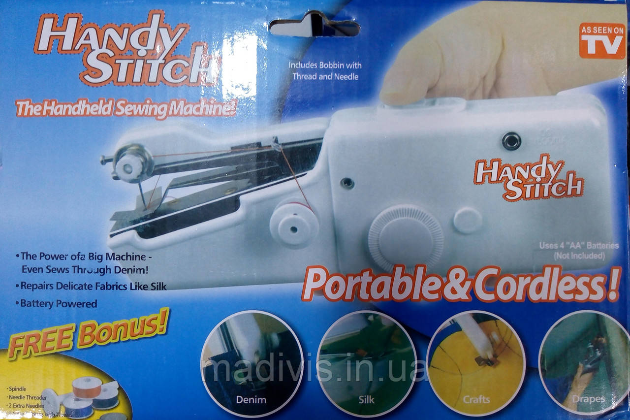 Швейна машинка ручна FHSM MINI SEWING HANDY STITCH CS-101B + БАТАРЕЙКИ!, фото 1
