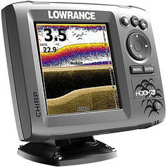 Ехолот Lowrance Hook-5 з GPS чотирипромінні, кольоровий дисплей, меню російською,