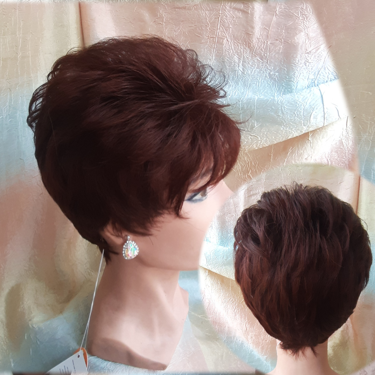 Перука коротка з термоволокна яскраво-каштановий TR KOLN -33А, фото 1